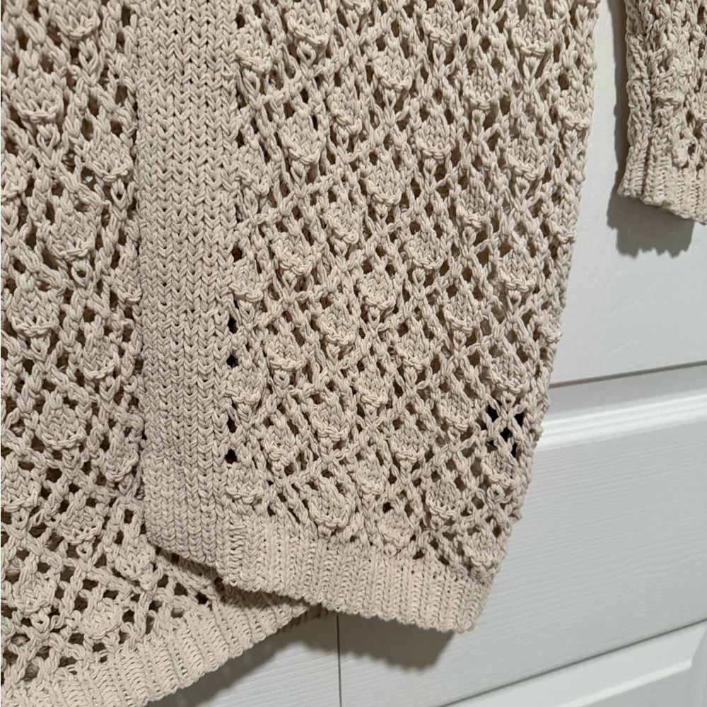 moon & madison Cream Open-Knit Cardigan - Picture 4 of 10